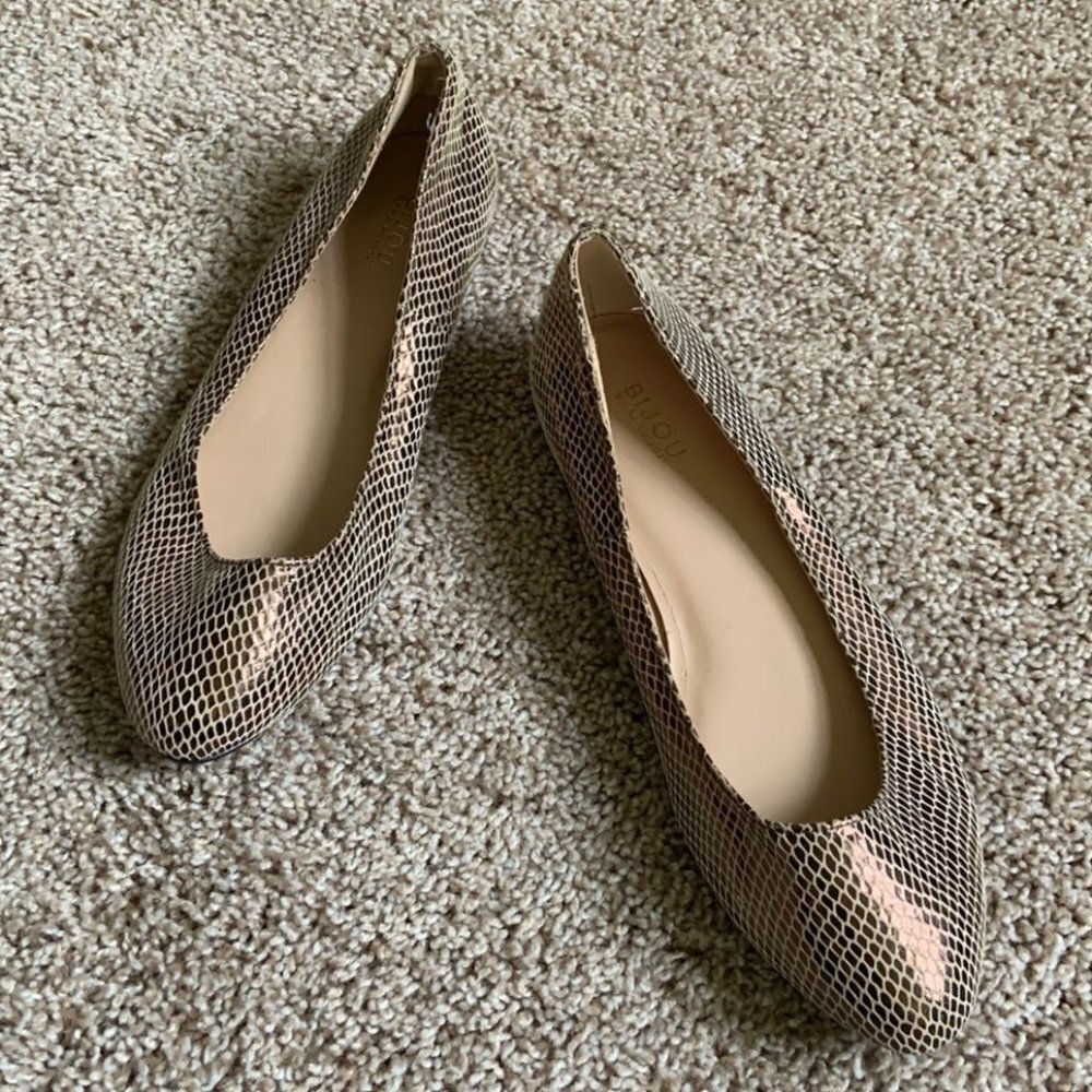 Bijou AJ Valenci Shoes Womens 7 Bronze Leather Metallic Mermaidcore Almond Toe